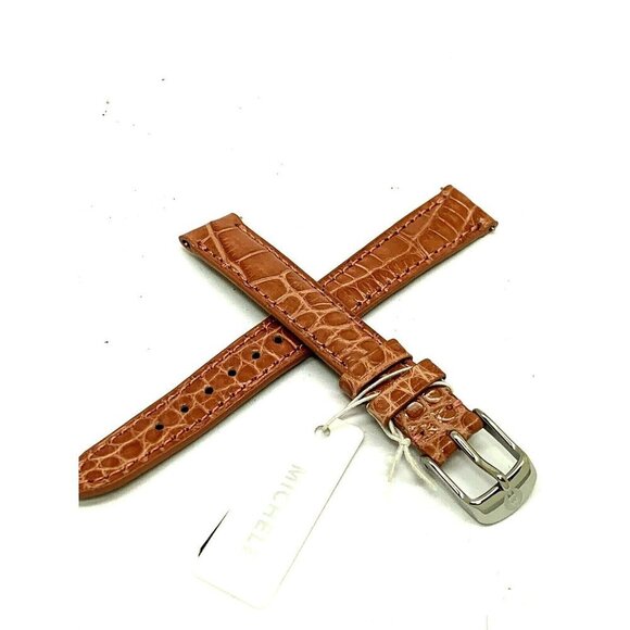 Michele Women's Watch Replacement Band Pink Leather Band 14mm MS14AA0106… - Picture 1 of 7